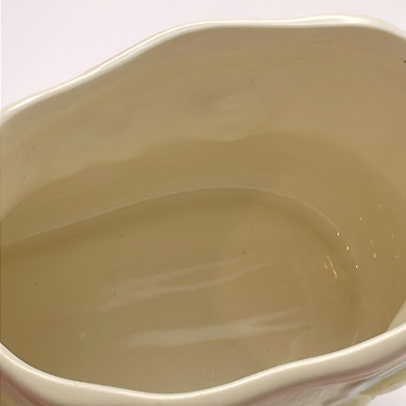 Vintage, Japan, ceramic baby shoe planter,  anthropomorphic flowers/butterfly:)) - Picture 8 of 13